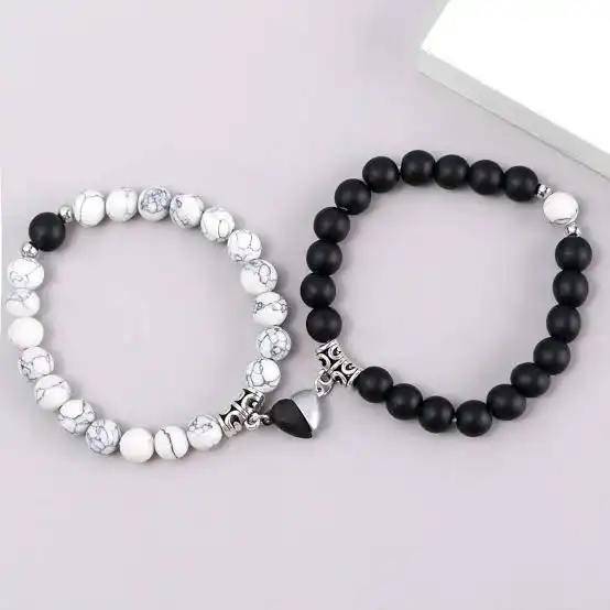 Magnetic Heart Couple Bracelet - Image 2