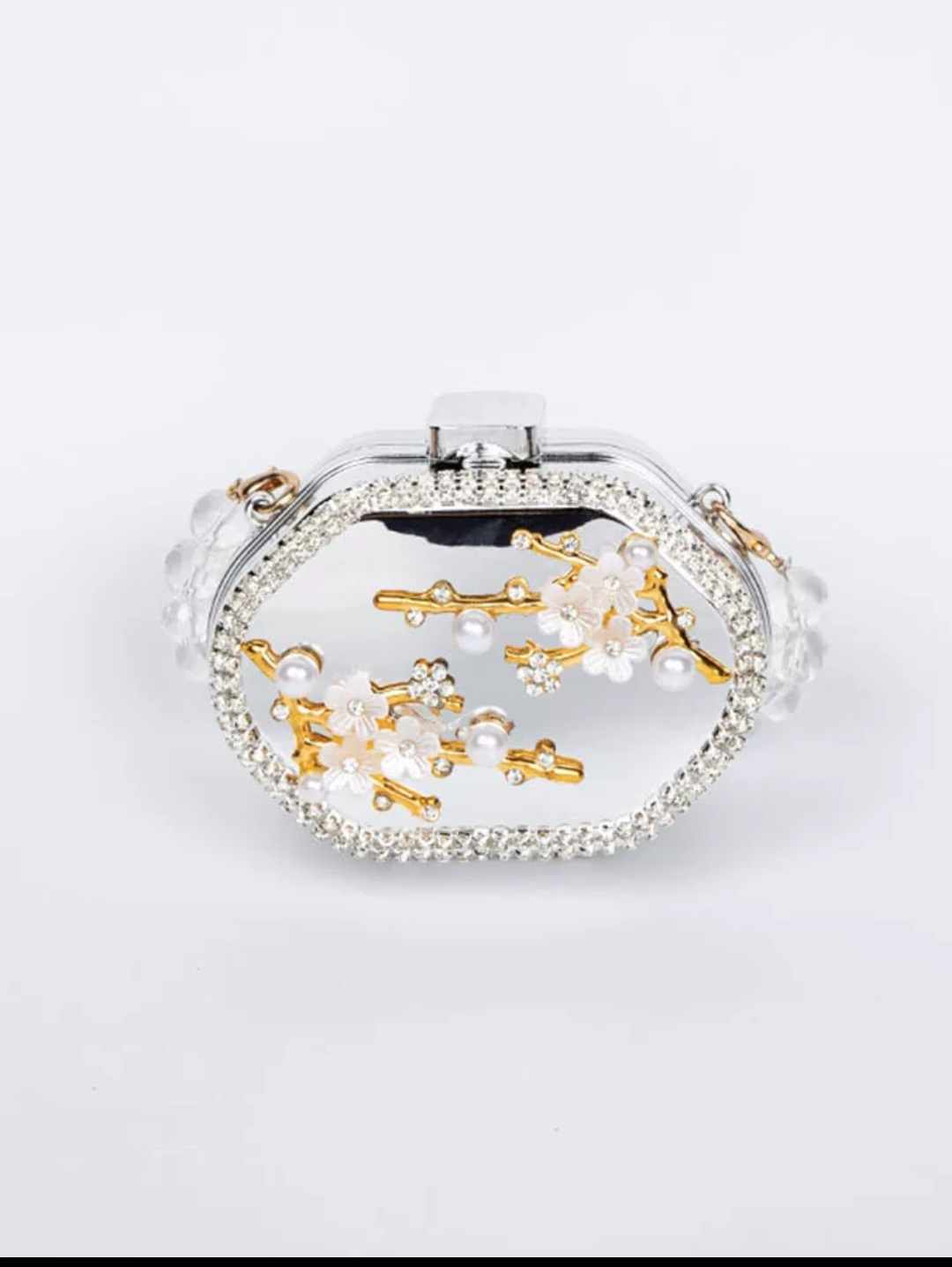 Elegant Bridal Party Clutch Purse – Gold Crystal Handbag - Image 3