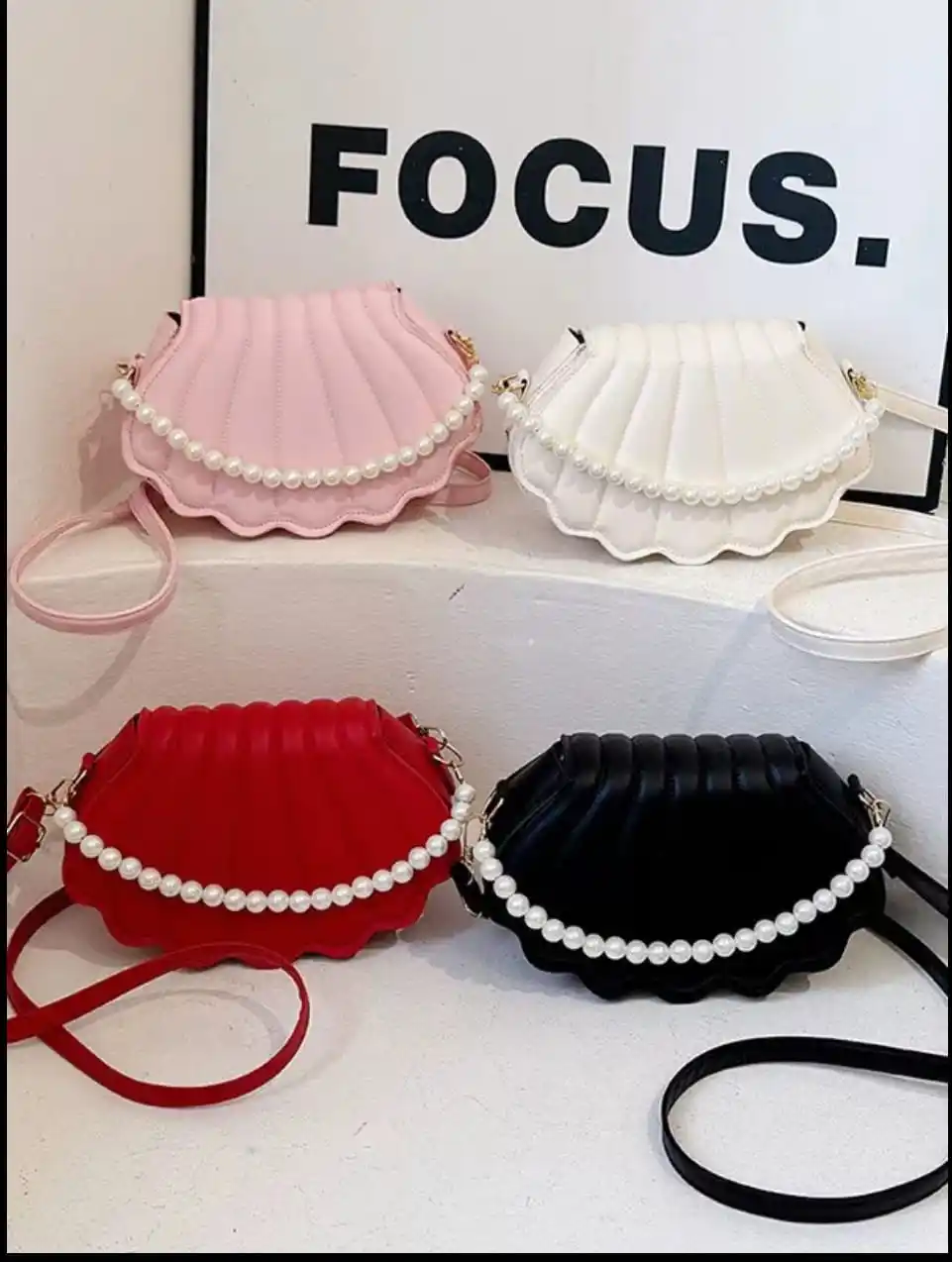 Pearl Shell Crossbody Bag for Women & Girls